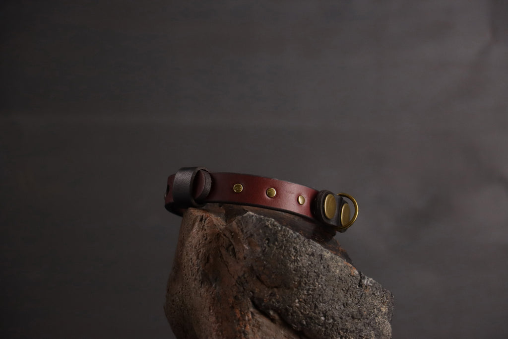 Wee Beastie Breakaway Collar - Oxblood & Black
