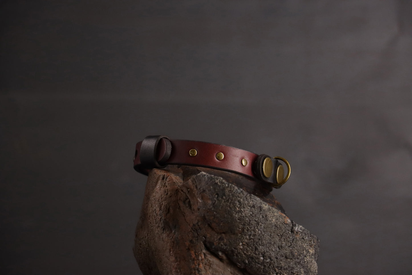 Wee Beastie Breakaway Collar - Oxblood & Black