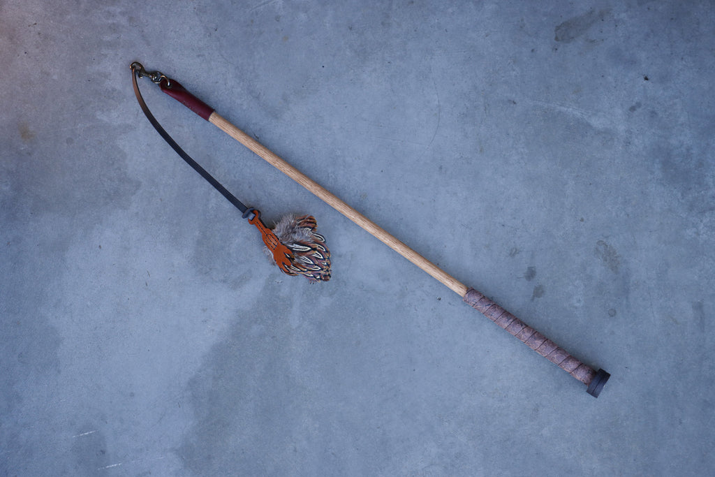 Margay Prey Wand - Oxblood & Brown Marble